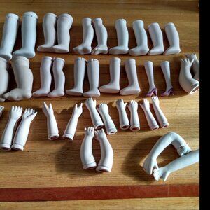 38 Ceramic Porcelain Arms and Legs Doll Making Replacements